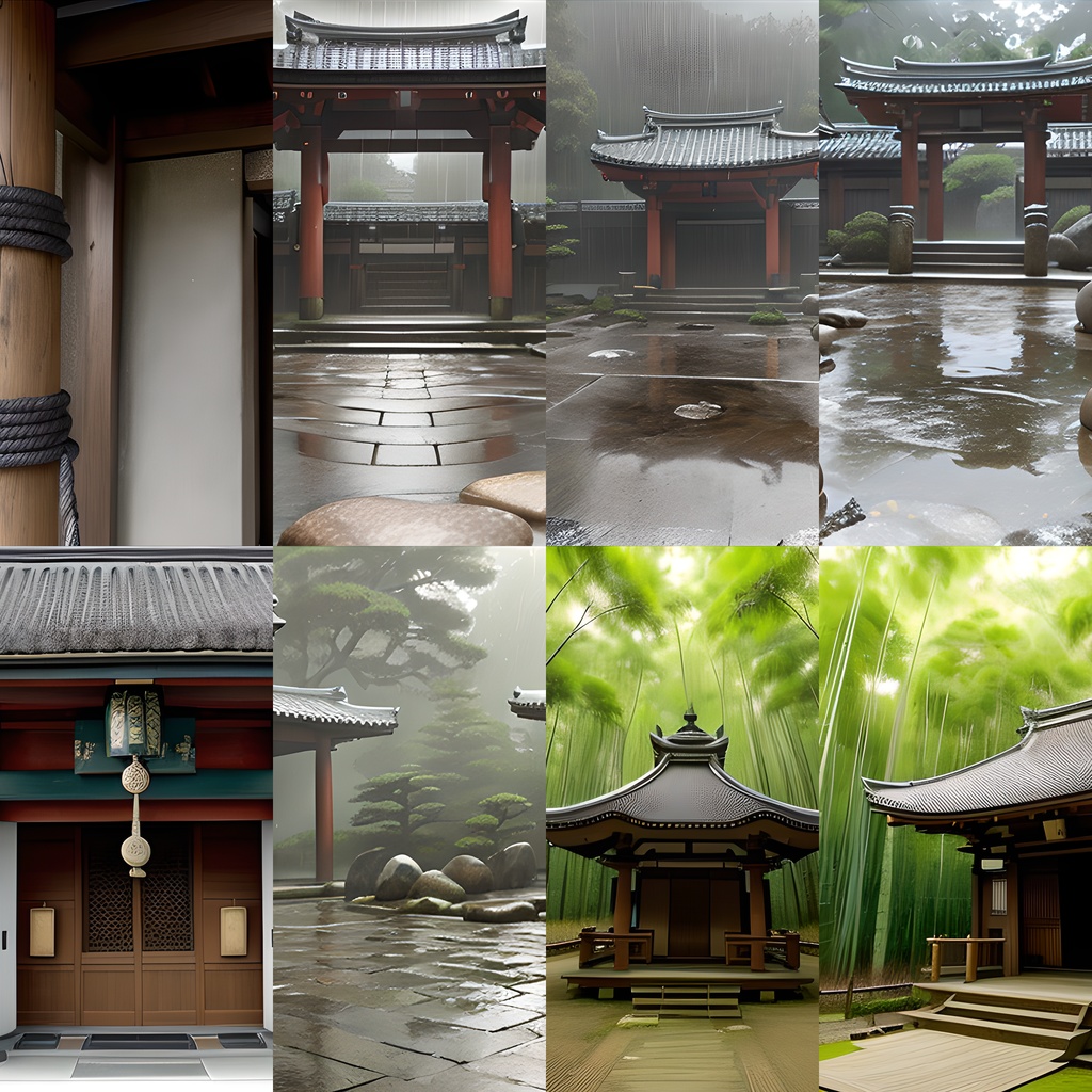 《素材39点》『この世にはない寺社仏閣_架空の神社』_ゲーム素材_画像素材