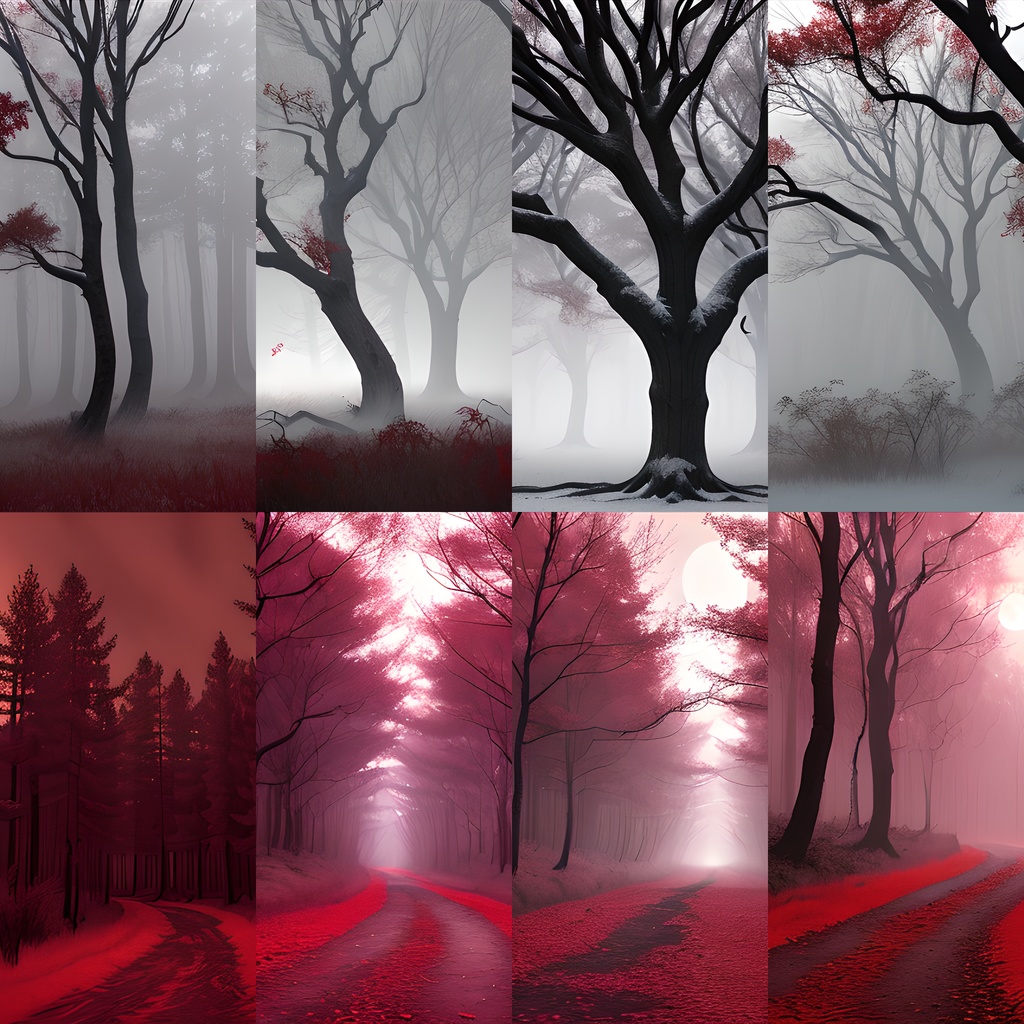 《素材74点》『紅き月に染まる森』_ホラーゲーム素材_TRPG素材