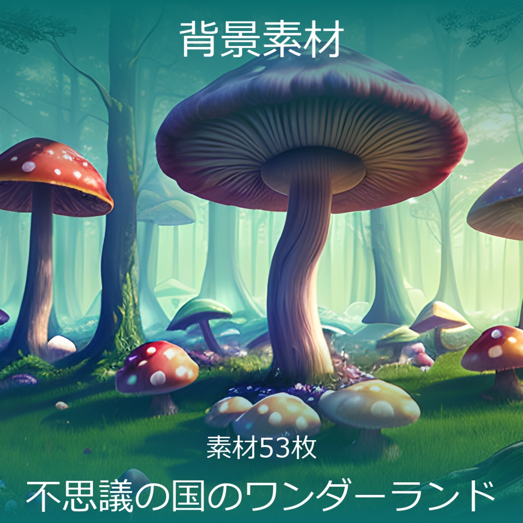 《素材53点》『不思議の国のワンダーランド』_背景素材_画像素材_お遊戯会