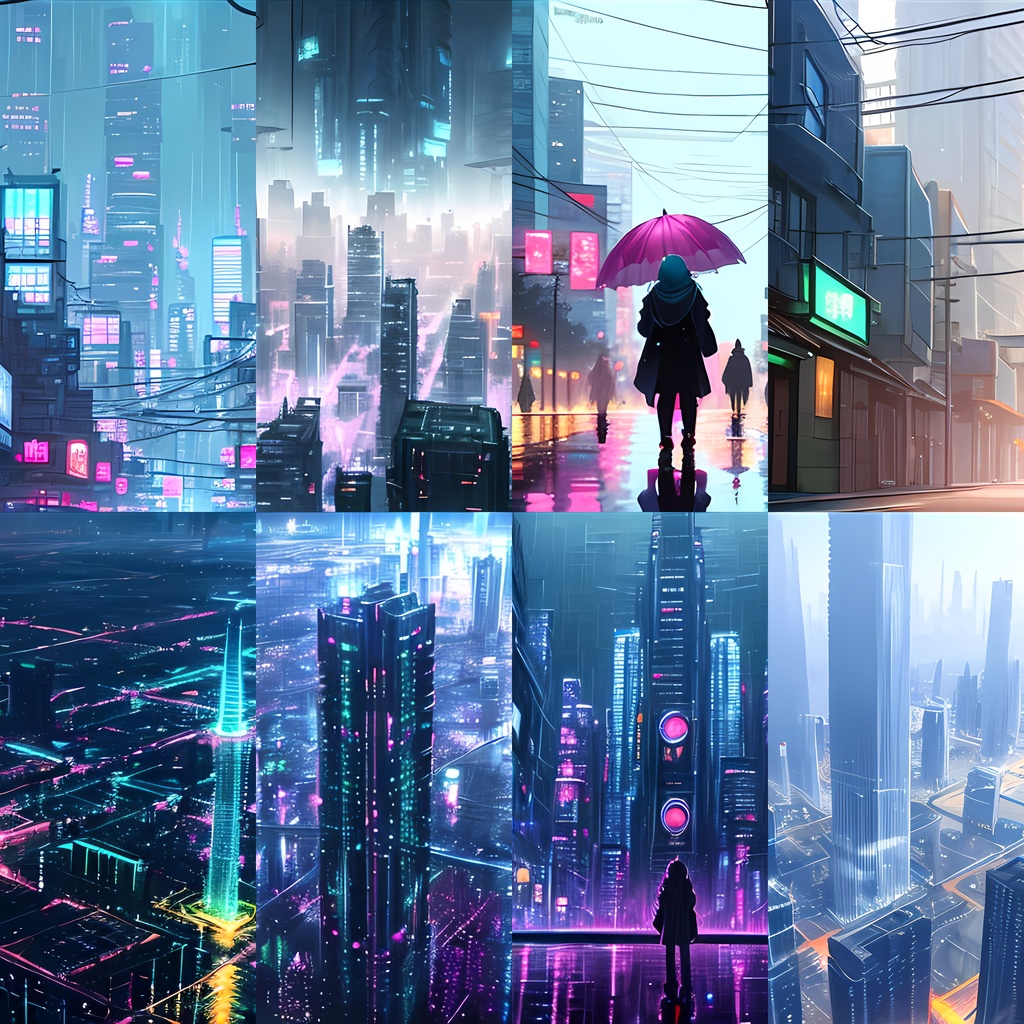 《イラスト素材25点》『未来都市サイバーパンク』_ゲーム素材_画像素材