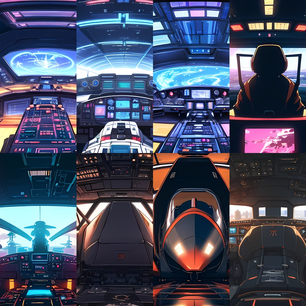 《イラスト素材61点》『SFパイロットのコックピット』_ゲーム素材_巨大ロボ_戦闘機