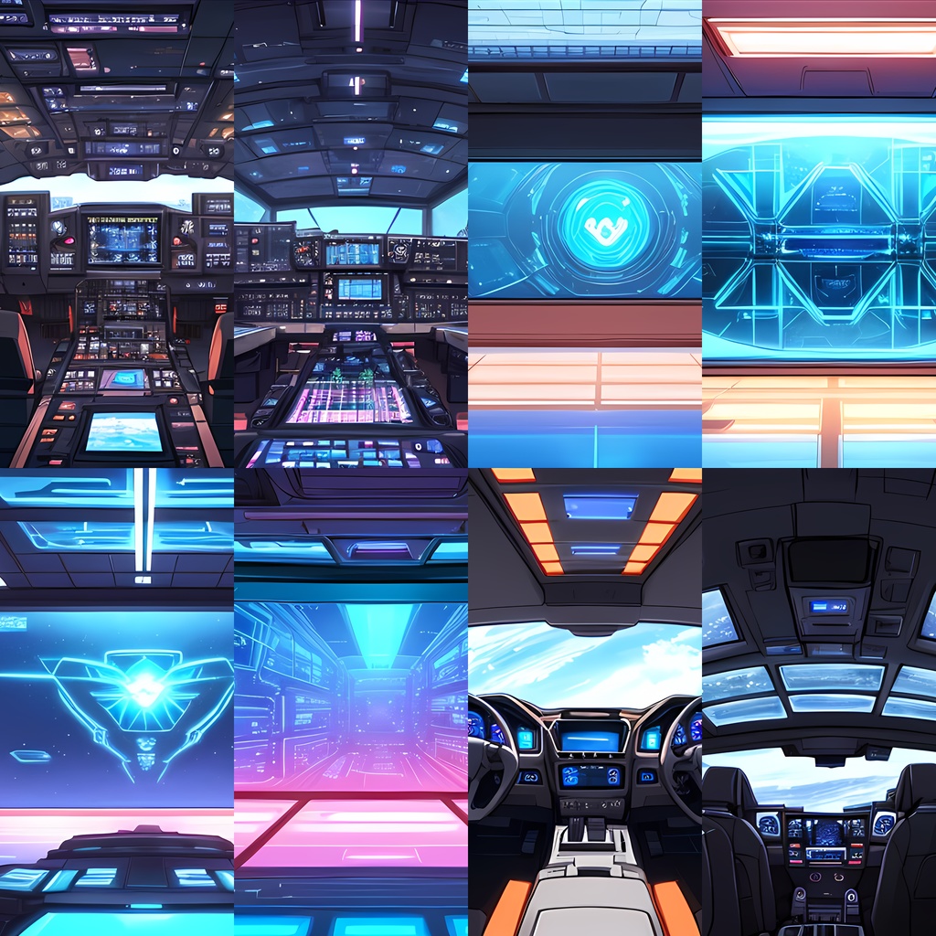 《イラスト素材61点》『SFパイロットのコックピット』_ゲーム素材_巨大ロボ_戦闘機