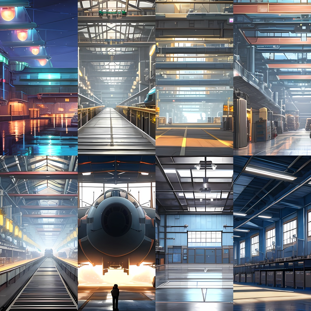 《素材41点》『軍事兵器の整備ドッグ』_ゲーム素材_SF画像素材