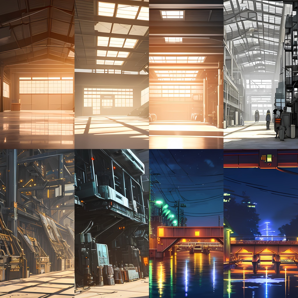 《素材41点》『軍事兵器の整備ドッグ』_ゲーム素材_SF画像素材