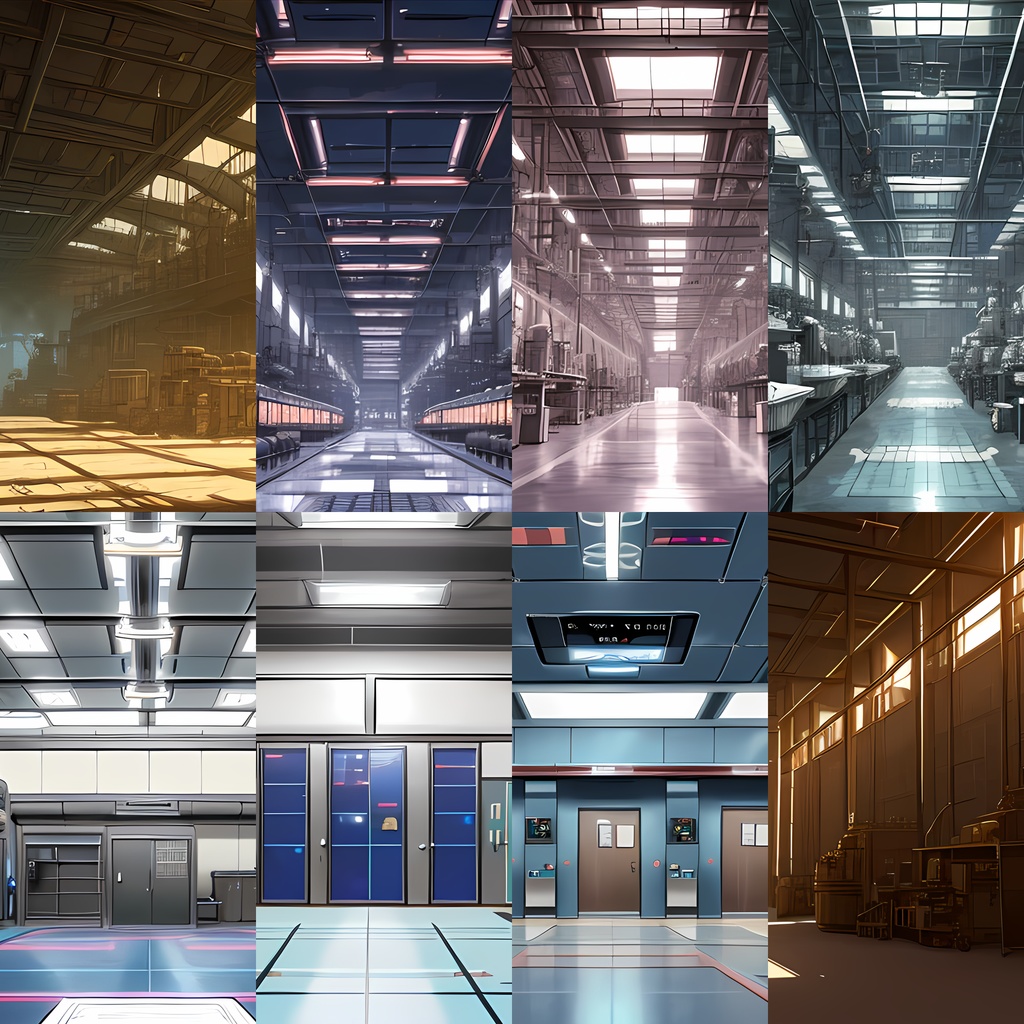 《素材41点》『軍事兵器の整備ドッグ』_ゲーム素材_SF画像素材