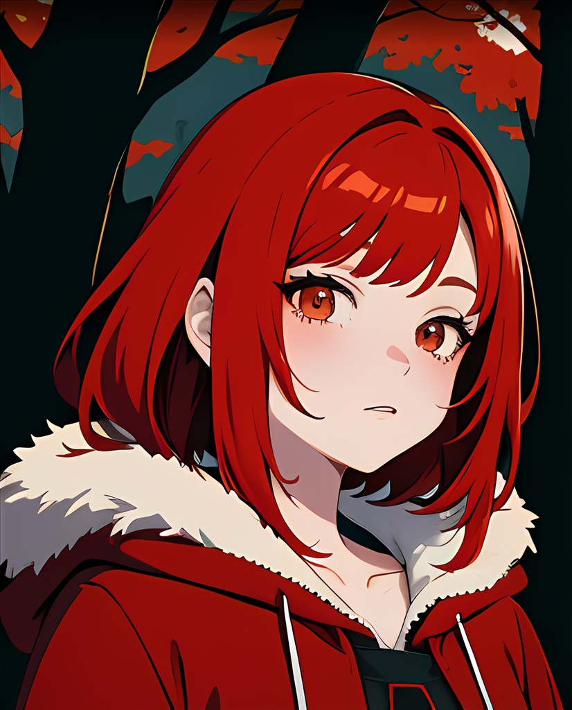 《無料キャラ素材6点》『赤髪の村娘』_ゲーム素材_画像素材