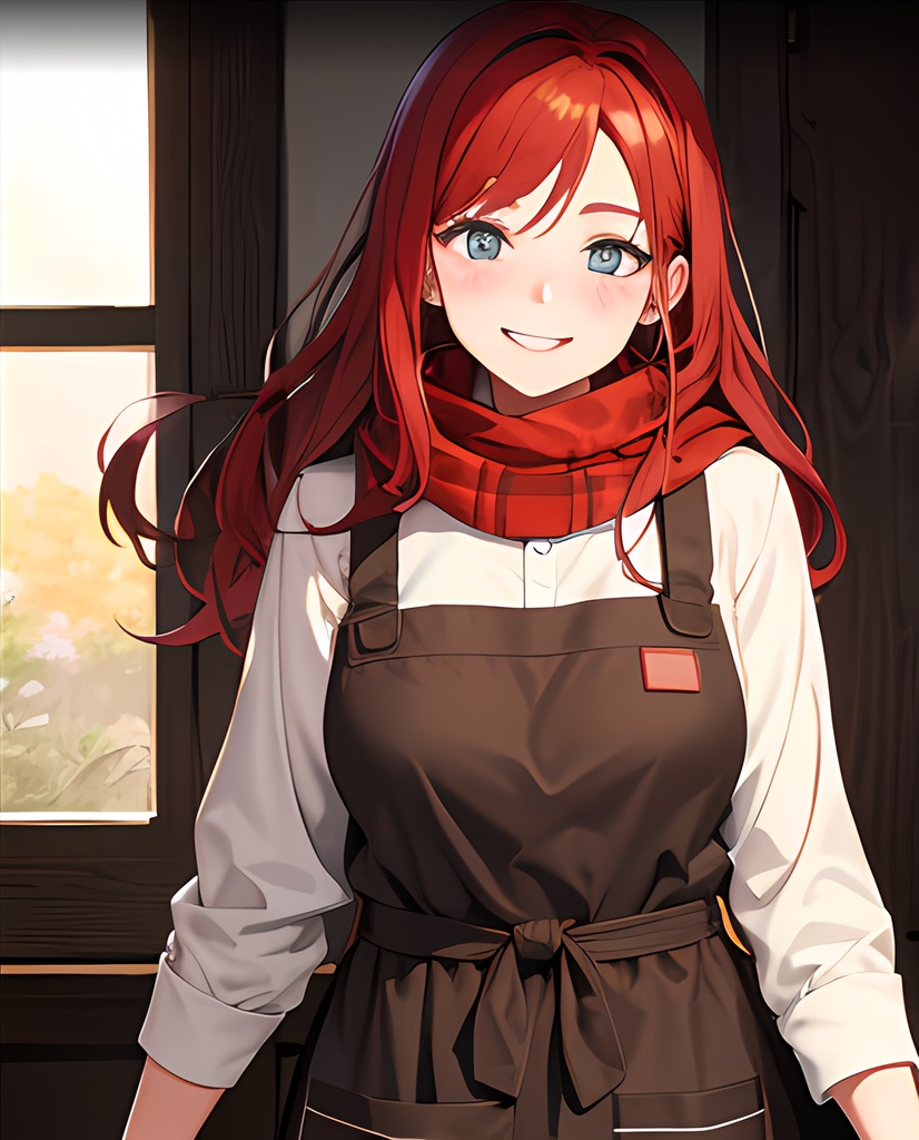 《無料キャラ素材6点》『赤髪の村娘』_ゲーム素材_画像素材