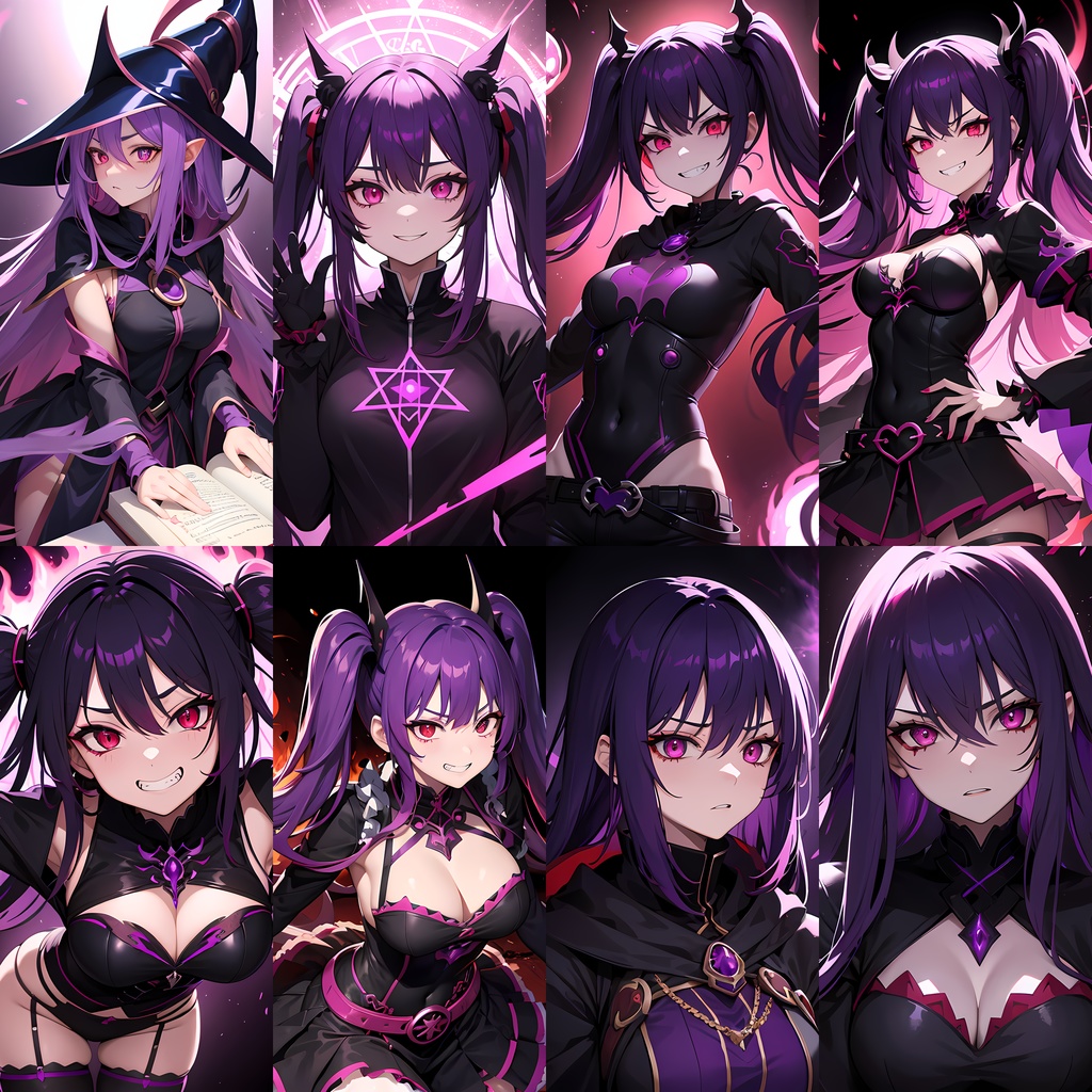 《素材33点》『対峙する闇魔導士』_ゲーム素材_キャラ画像素材