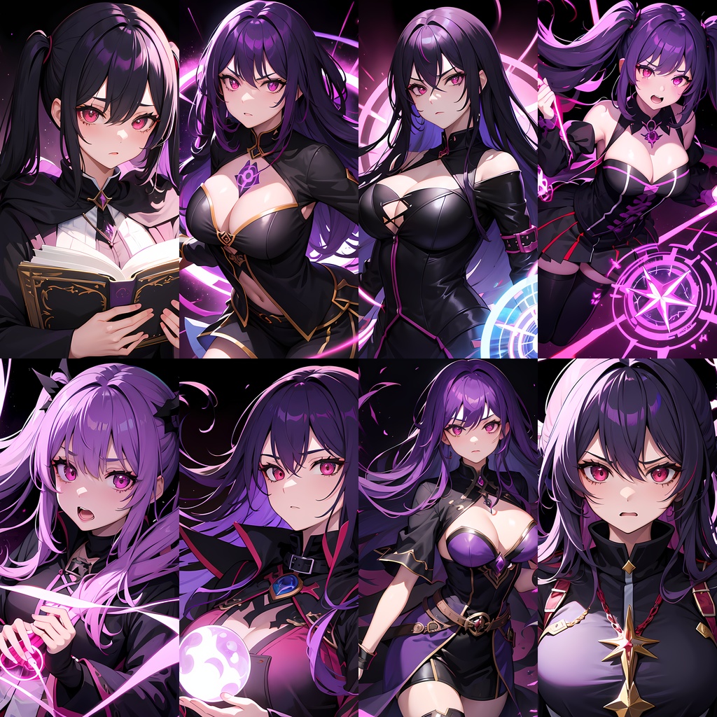 《素材33点》『対峙する闇魔導士』_ゲーム素材_キャラ画像素材