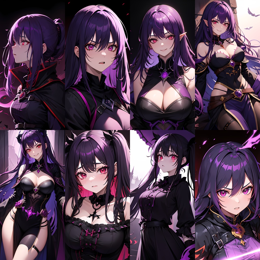 《素材33点》『対峙する闇魔導士』_ゲーム素材_キャラ画像素材