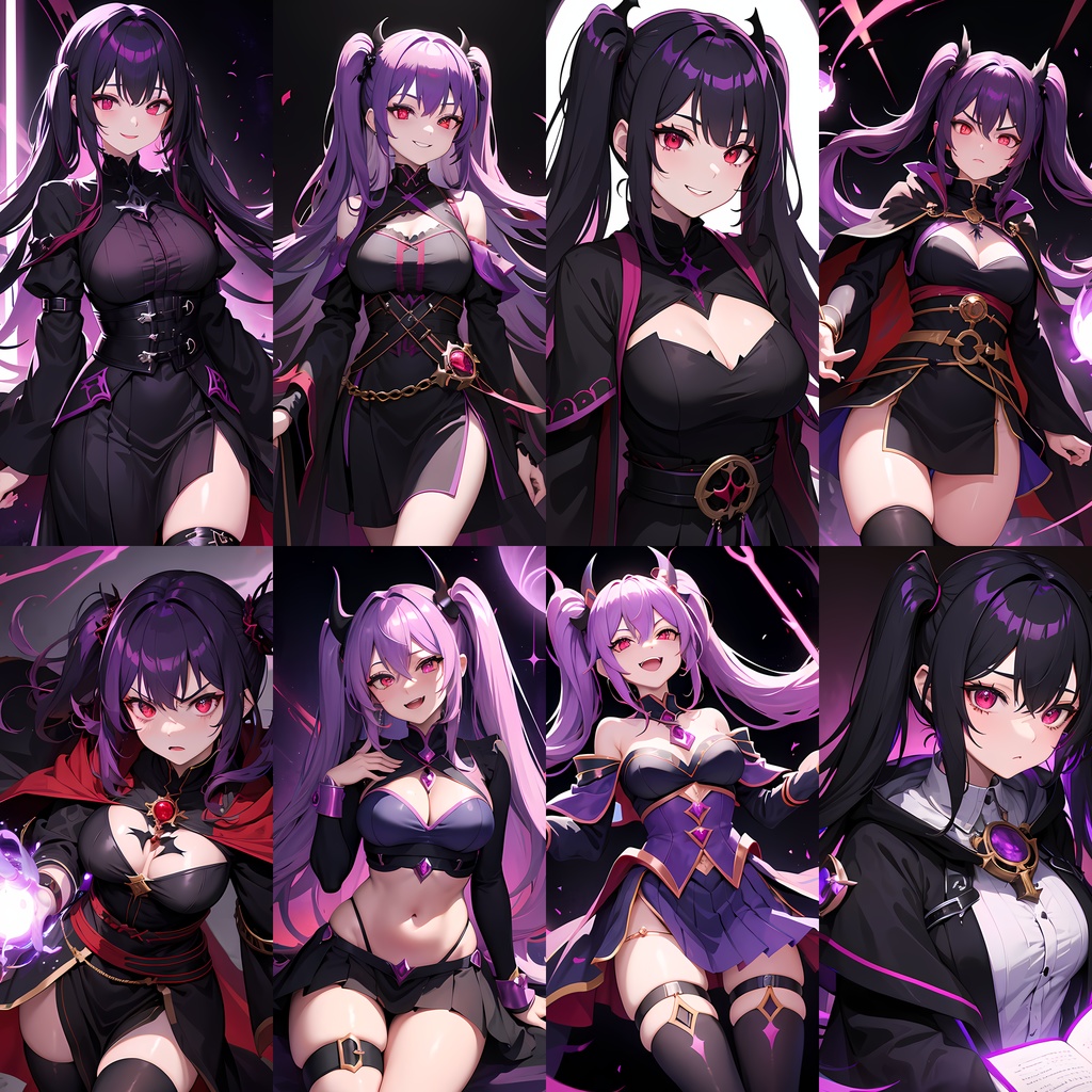 《素材33点》『対峙する闇魔導士』_ゲーム素材_キャラ画像素材