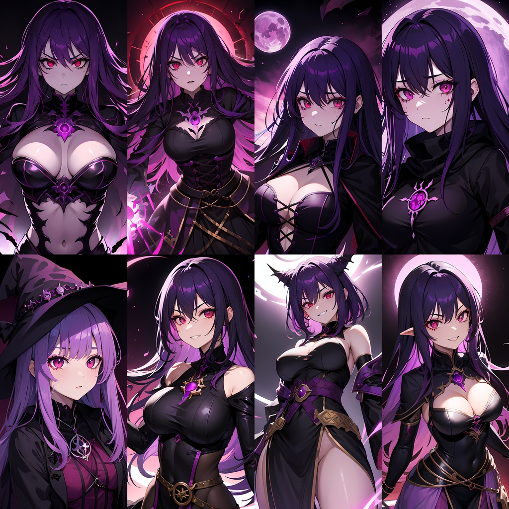 《キャラ素材39点》『闇落ち黒魔術師』_ゲーム素材_微エロあり