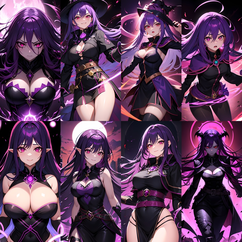 《キャラ素材39点》『闇落ち黒魔術師』_ゲーム素材_微エロあり