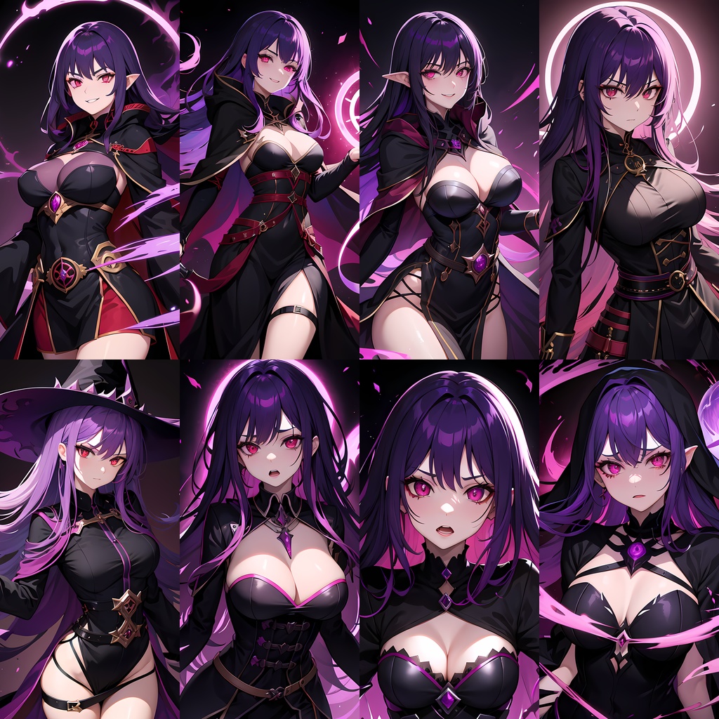 《キャラ素材39点》『闇落ち黒魔術師』_ゲーム素材_微エロあり