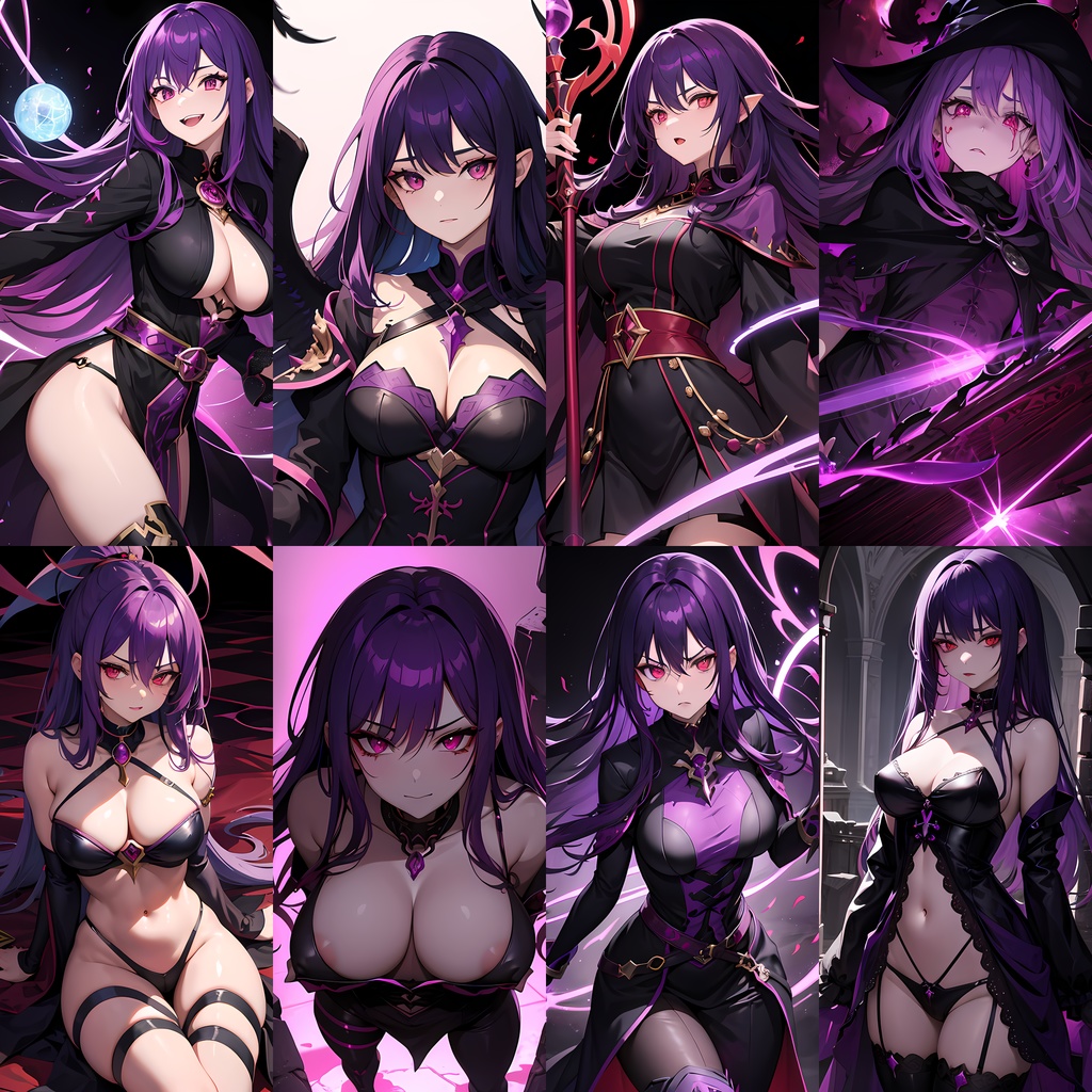 《キャラ素材39点》『闇落ち黒魔術師』_ゲーム素材_微エロあり