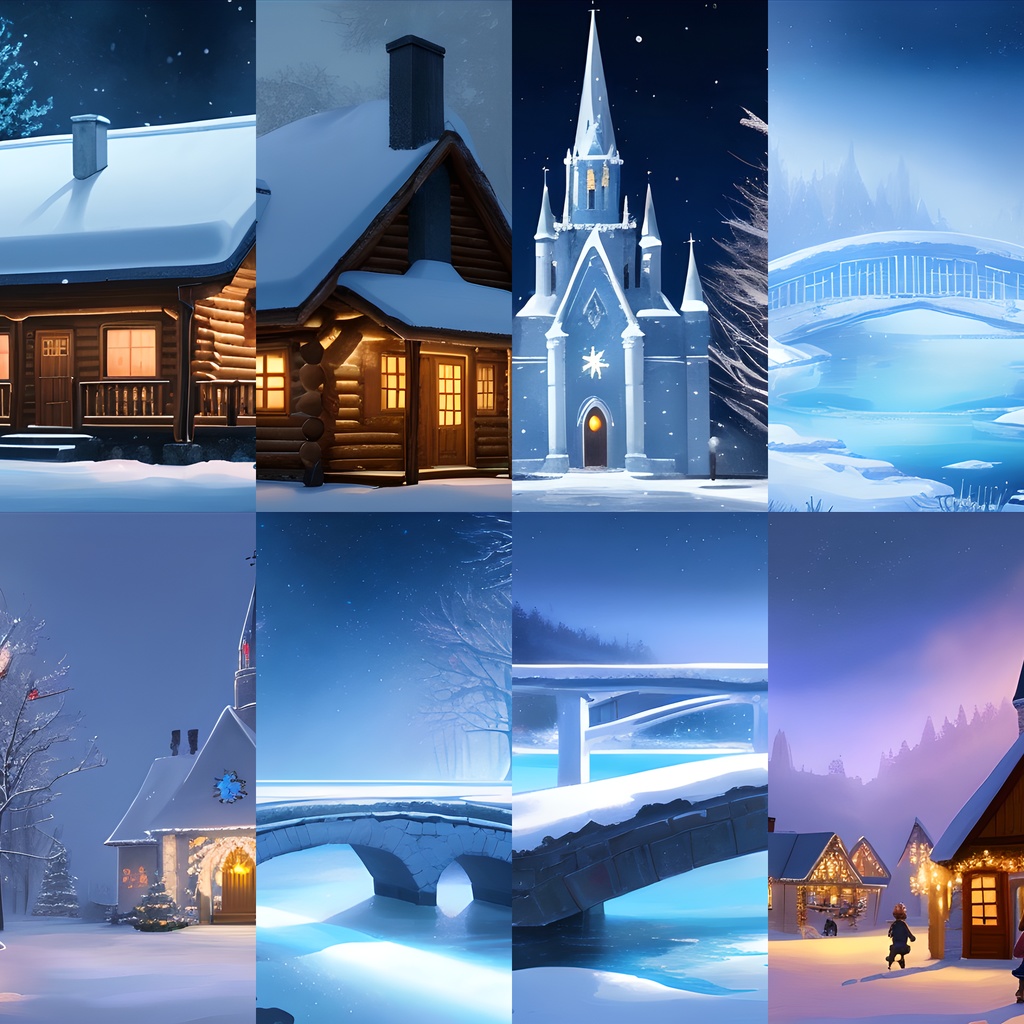 《素材64点》『雪国_童話の世界』_絵本イラスト_画像素材_お遊戯会_発表会