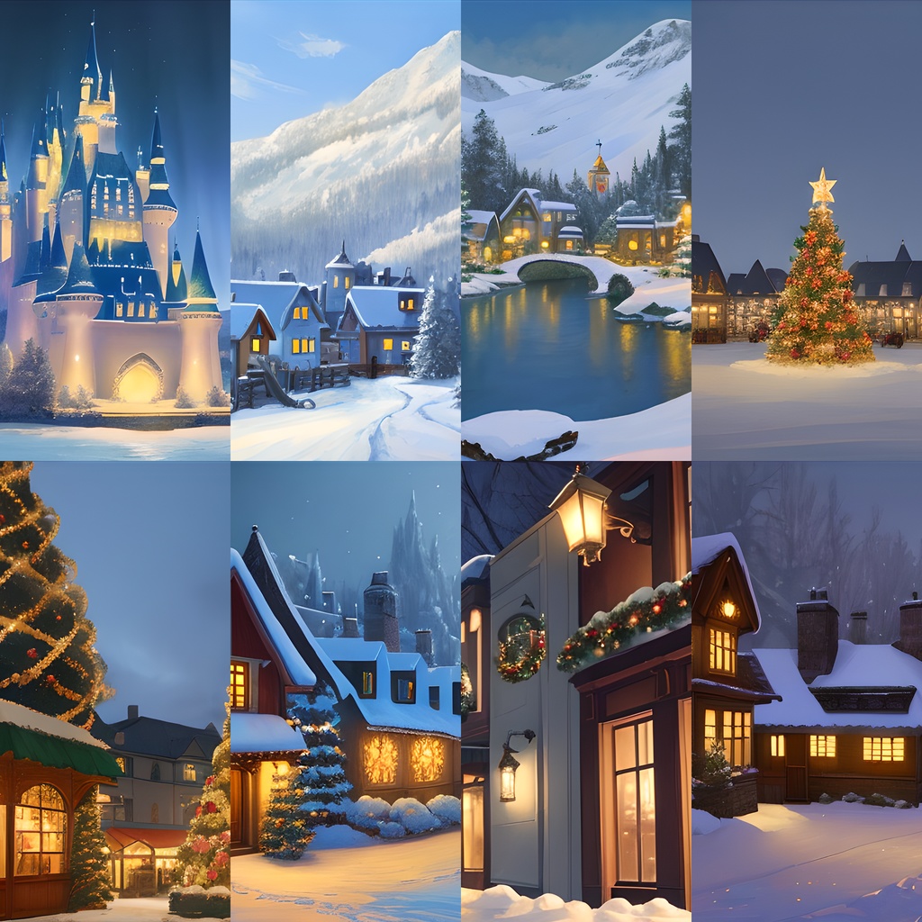 《素材64点》『雪国_童話の世界』_絵本イラスト_画像素材_お遊戯会_発表会