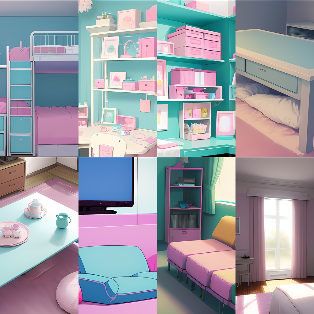 《素材23点》『女の子の部屋』_ゲーム素材_背景素材