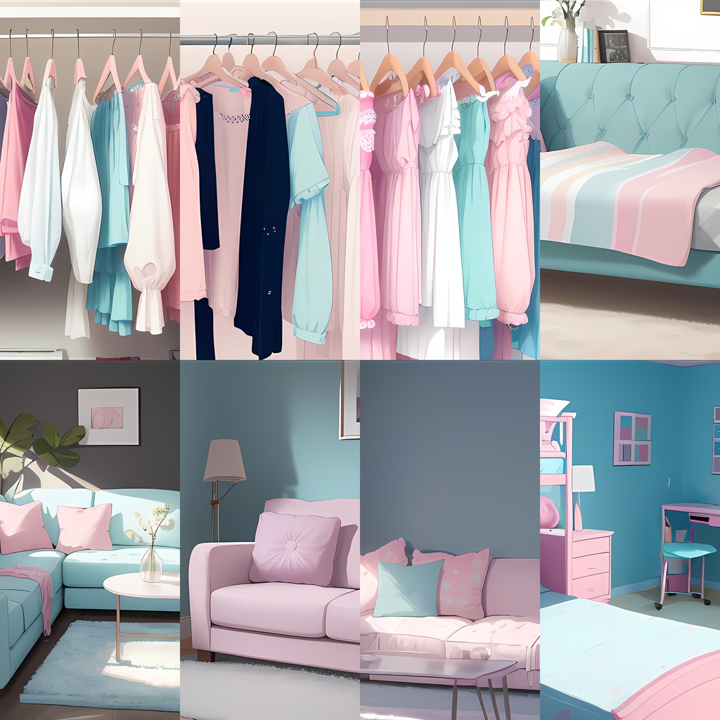 《素材23点》『女の子の部屋』_ゲーム素材_背景素材