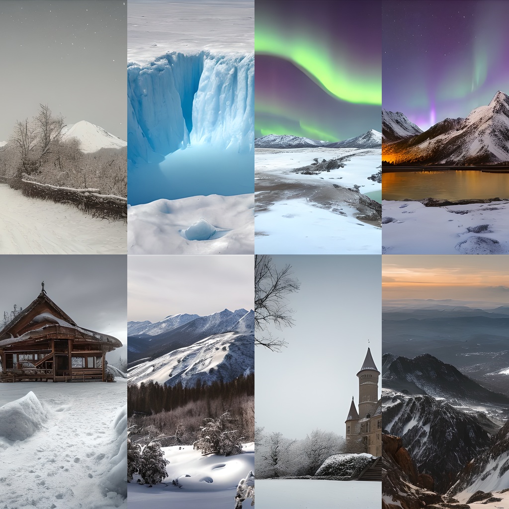 《素材44点》『雪原に臨む景色』_背景素材_風景_雪山_冬景色