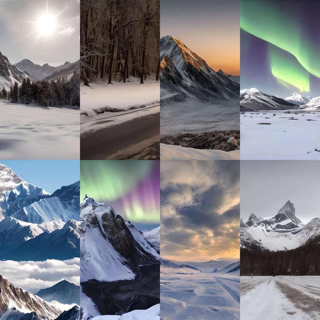 《素材44点》『雪原に臨む景色』_背景素材_風景_雪山_冬景色