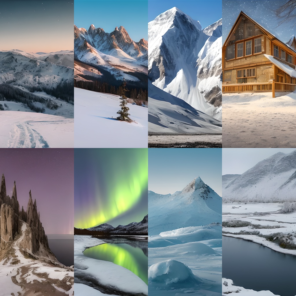 《素材44点》『雪原に臨む景色』_背景素材_風景_雪山_冬景色