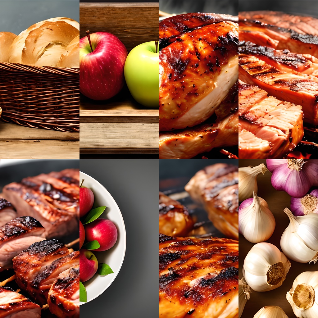 《素材33点》『肉・野菜・パン』_食材素材_背景素材