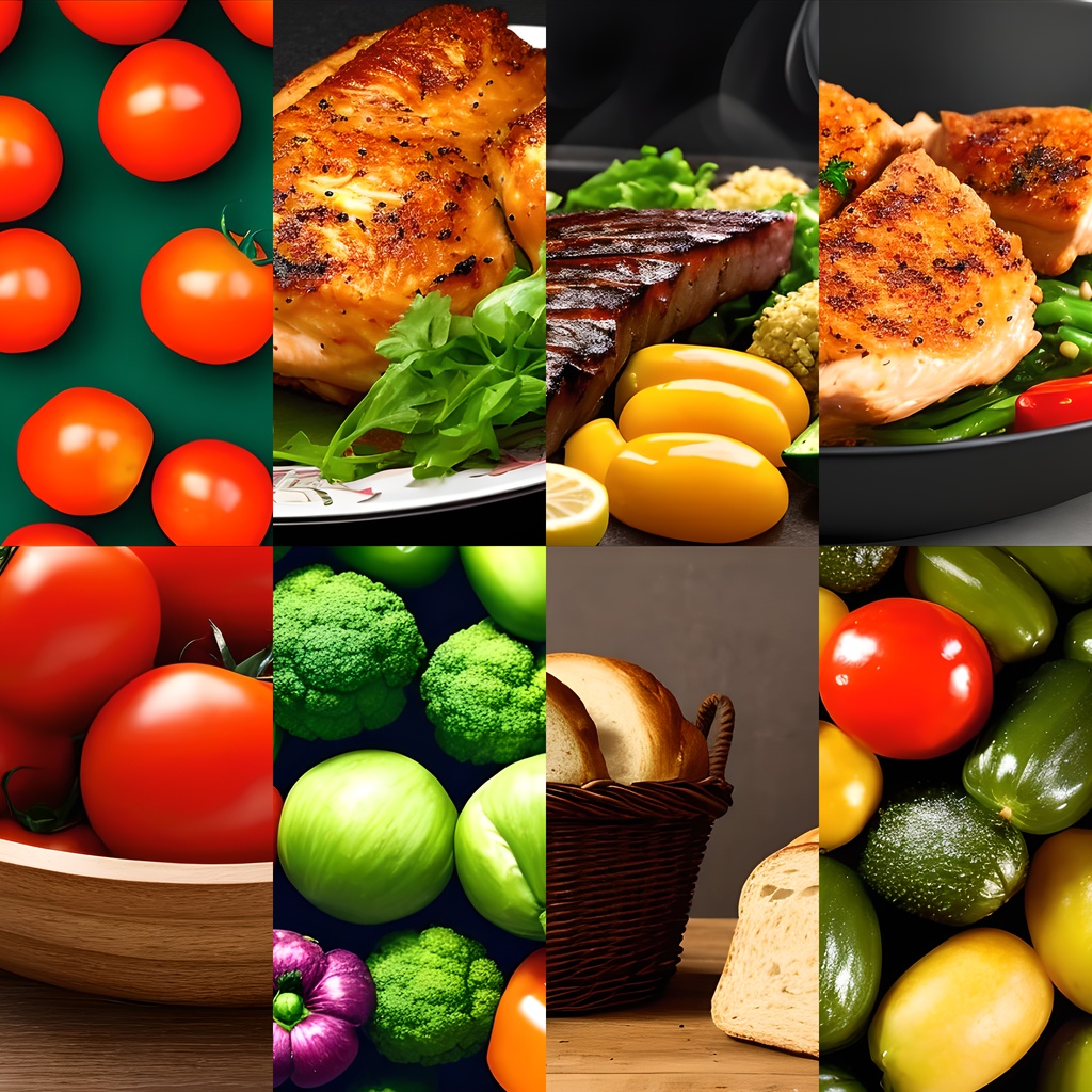 《素材33点》『肉・野菜・パン』_食材素材_背景素材