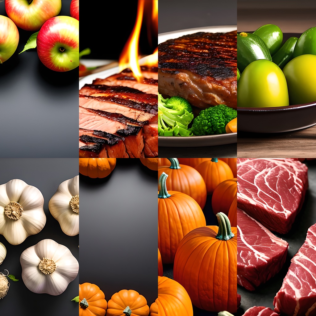 《素材33点》『肉・野菜・パン』_食材素材_背景素材