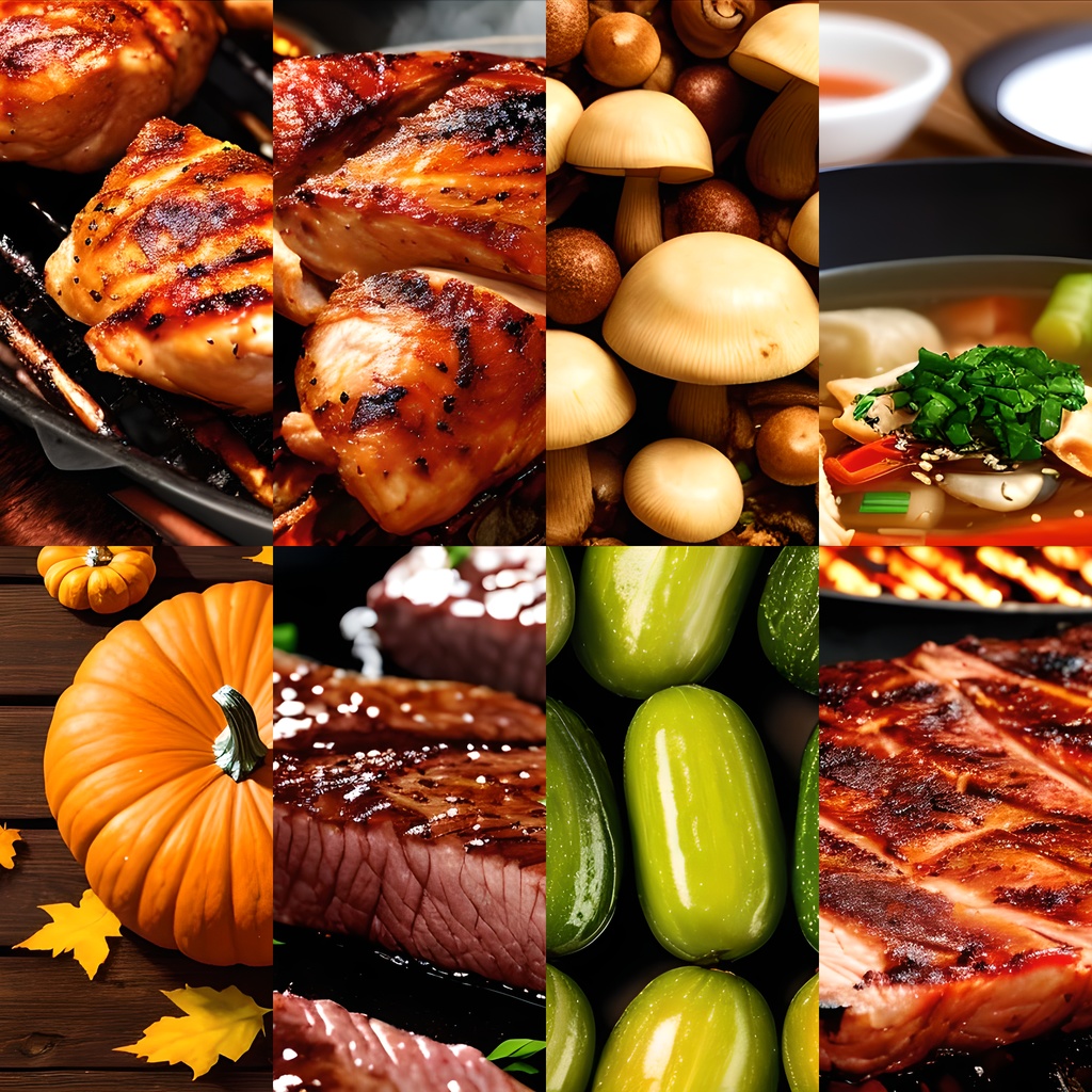 《素材33点》『肉・野菜・パン』_食材素材_背景素材