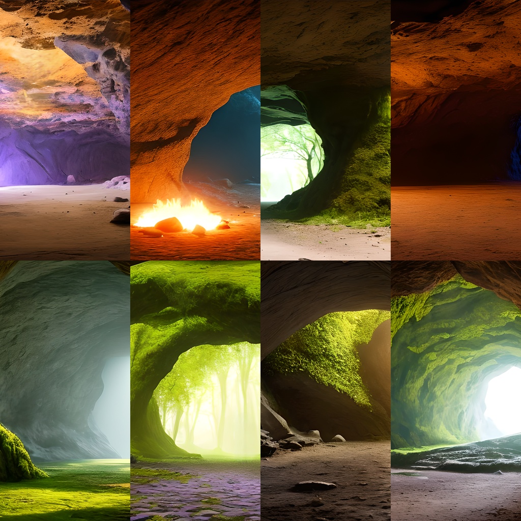 《素材44点》『洞窟・地下空洞の景色』_フィールド背景_洞穴の背景素材