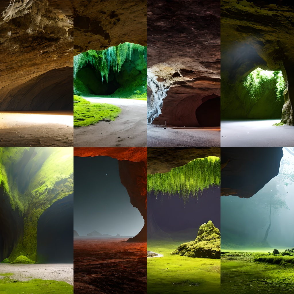《素材44点》『洞窟・地下空洞の景色』_フィールド背景_洞穴の背景素材