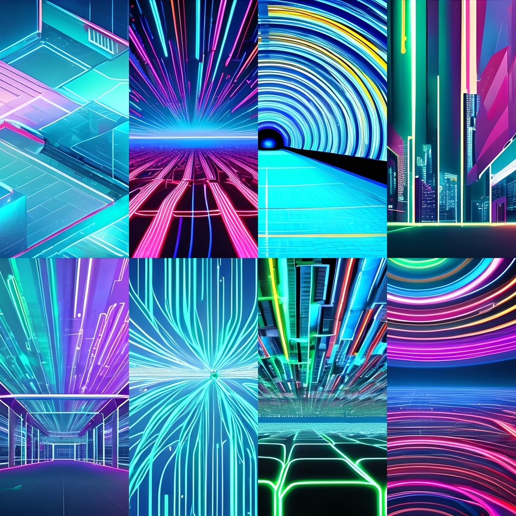 《素材30点》『歪んだ幾何学模様』_汎用的サイバーパンク模様