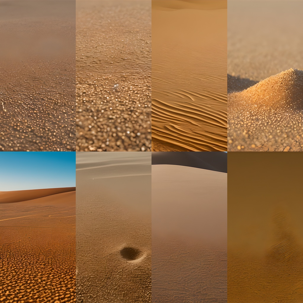 《素材47点》『砂漠の景色と砂模様』_地形が生み出す抽象背景