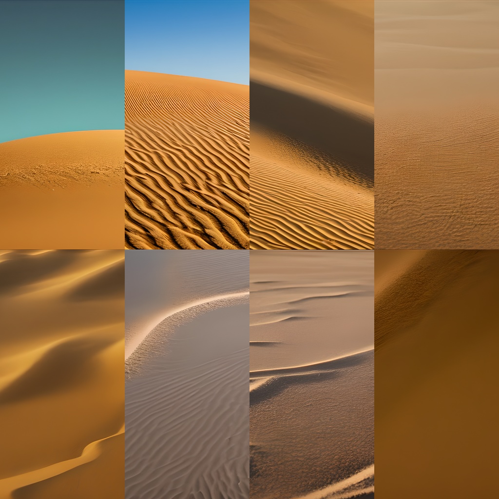 《素材47点》『砂漠の景色と砂模様』_地形が生み出す抽象背景