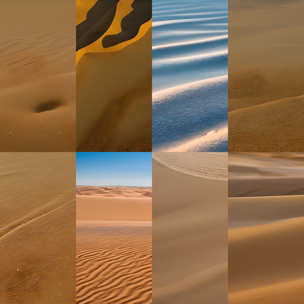 《素材47点》『砂漠の景色と砂模様』_地形が生み出す抽象背景
