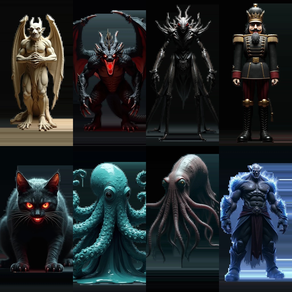 《PNG透過素材100点》『ダーク系敵キャラ』_ダークファンタジー素材_リアル寄り