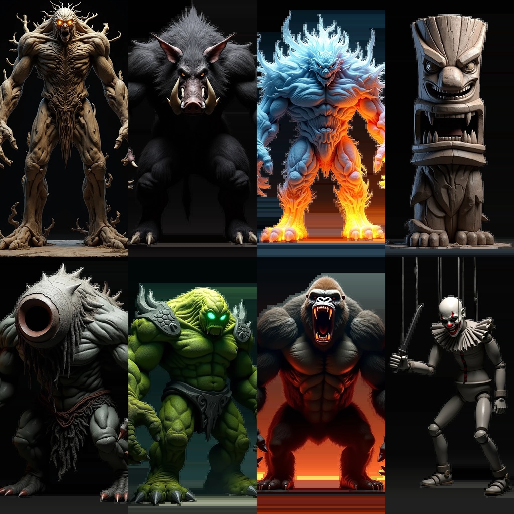 《PNG透過素材100点》『ダーク系敵キャラ』_ダークファンタジー素材_リアル寄り