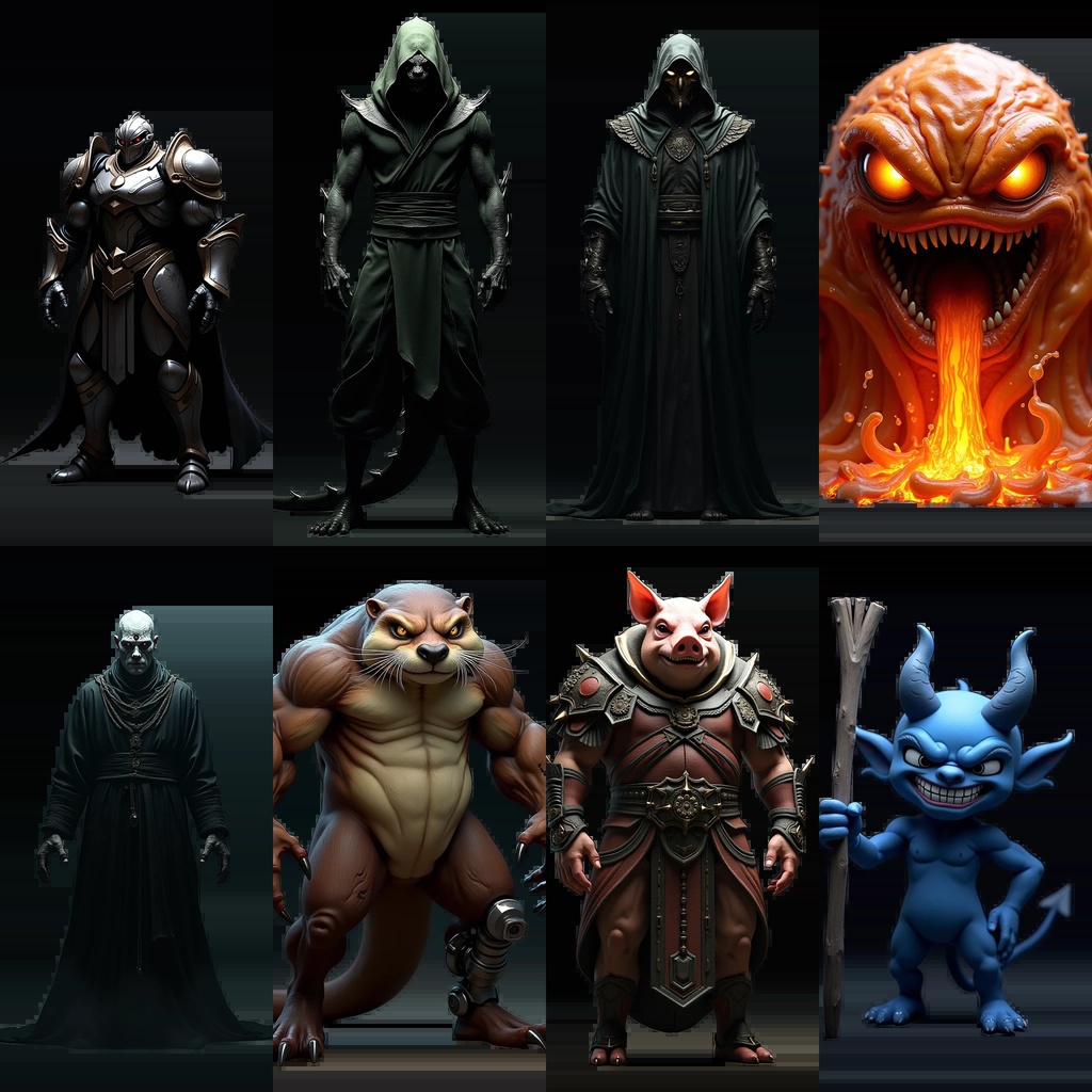 《PNG透過素材100点》『ダーク系敵キャラ』_ダークファンタジー素材_リアル寄り