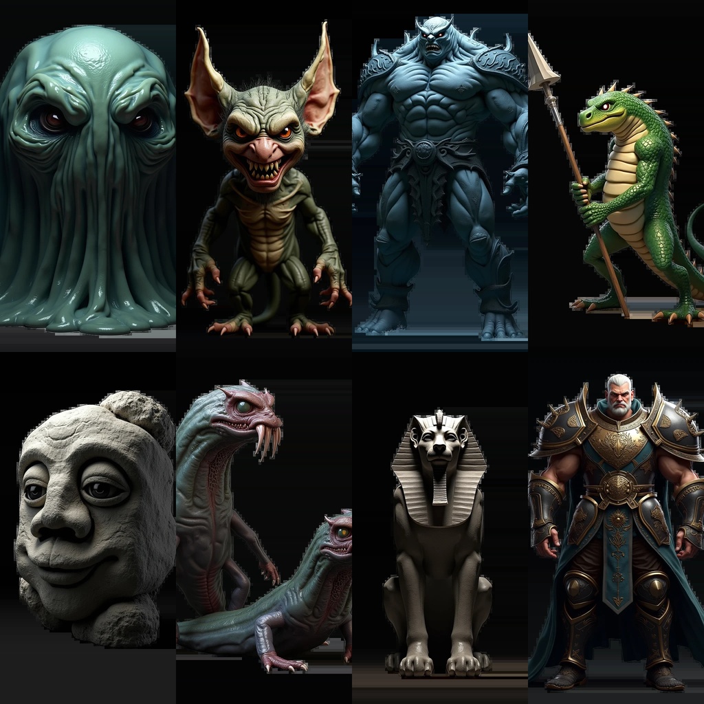 《PNG透過素材100点》『ダーク系敵キャラ』_ダークファンタジー素材_リアル寄り