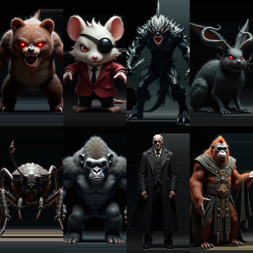 《PNG透過素材100点》『ダーク系敵キャラ』_ダークファンタジー素材_リアル寄り