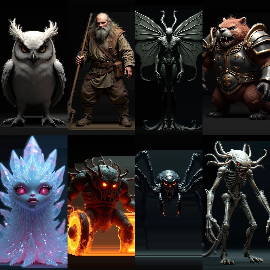 《PNG透過素材100点》『ダーク系敵キャラ』_ダークファンタジー素材_リアル寄り