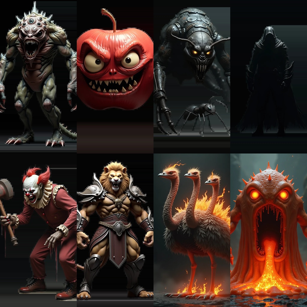 《PNG透過素材100点》『ダーク系敵キャラ』_ダークファンタジー素材_リアル寄り