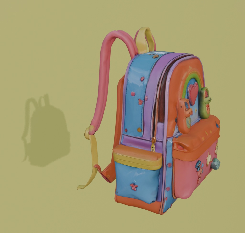 【3Dアイテム】キュートなリュックサック_FBXファイル