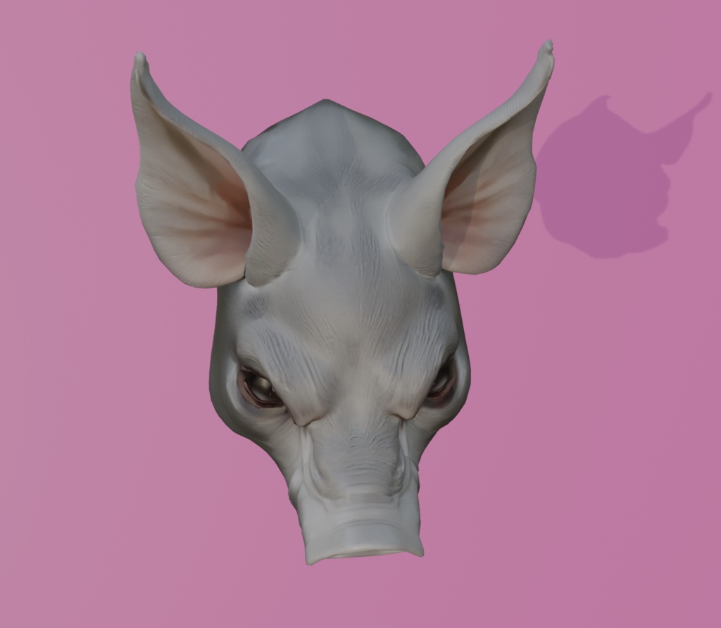 【3Dアイテム】豚の頭のかぶりもの_FBX・VRChat・ゲーム制作向け_コスチューム