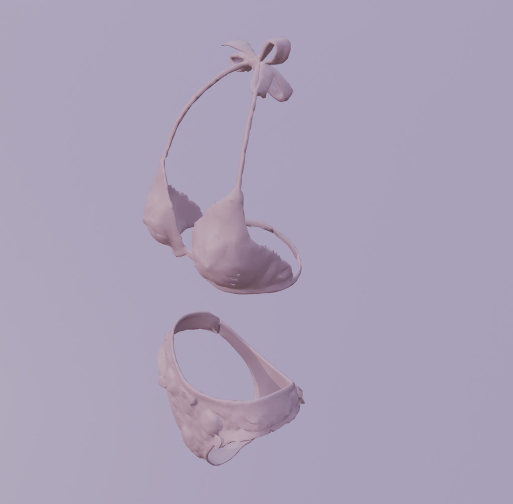 【3Dアイテム】ピンクのふわふわ下着_FBX・VRChat・ゲーム制作向け