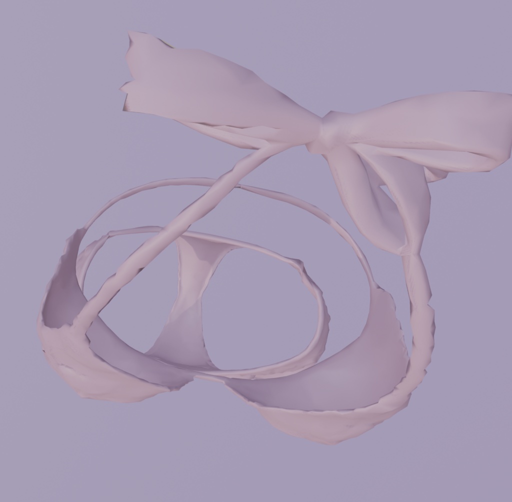 【3Dアイテム】ピンクのふわふわ下着_FBX・VRChat・ゲーム制作向け