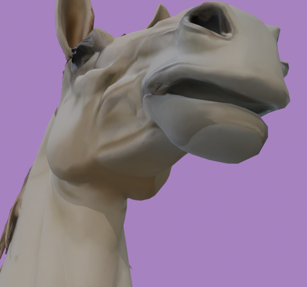 【3Dアイテム】馬の頭のかぶりもの_FBX・VRChat・ゲーム制作向け