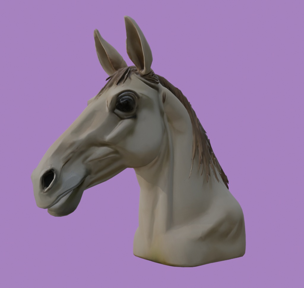 【3Dアイテム】馬の頭のかぶりもの_FBX・VRChat・ゲーム制作向け