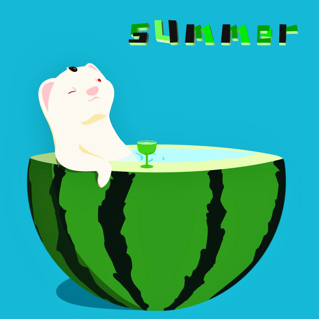 アルビノフェレットちゃんの夏休み